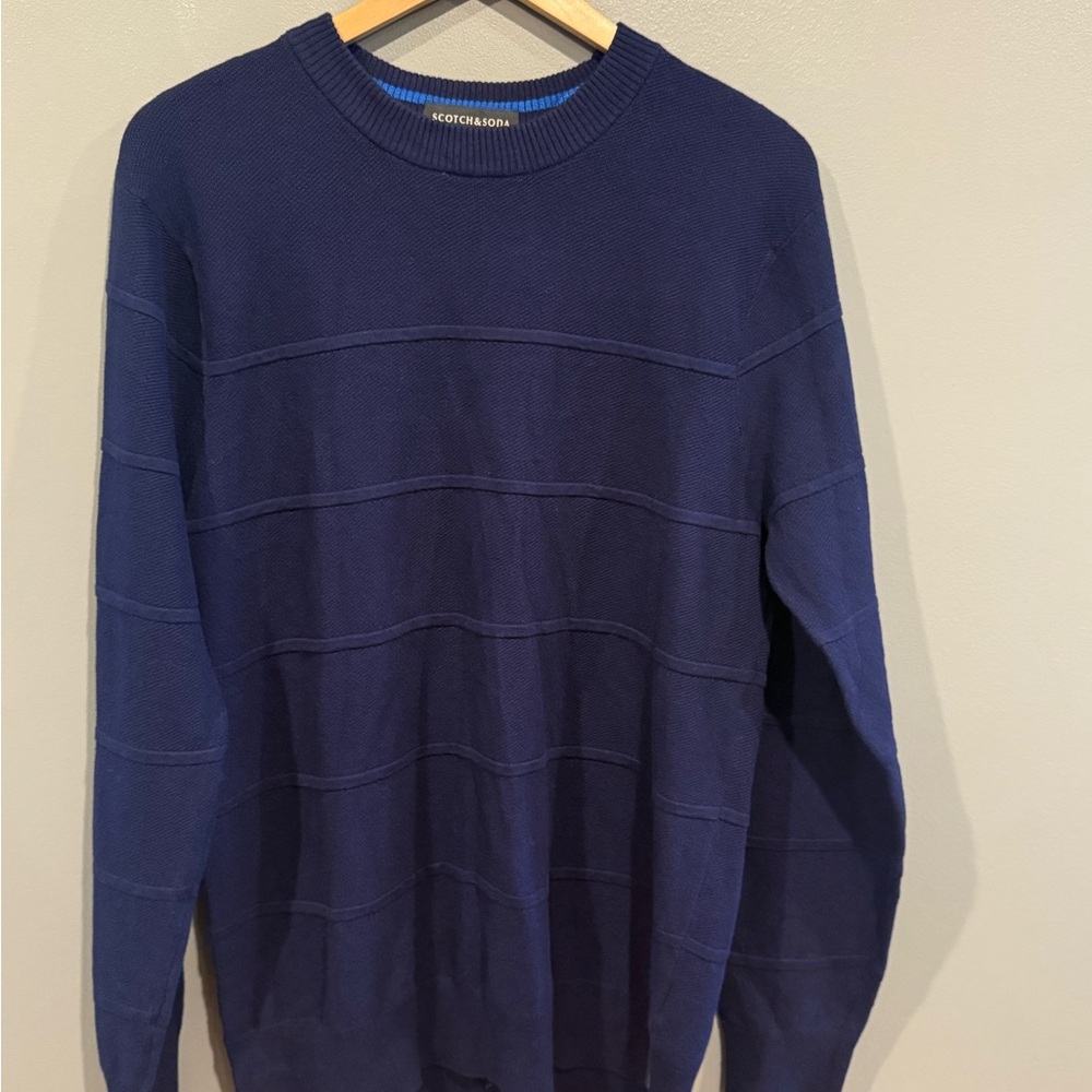 *BRAND NEW WITH TAGS* Scotch & Soda Men's Size L Striped Crewneck Sweater
